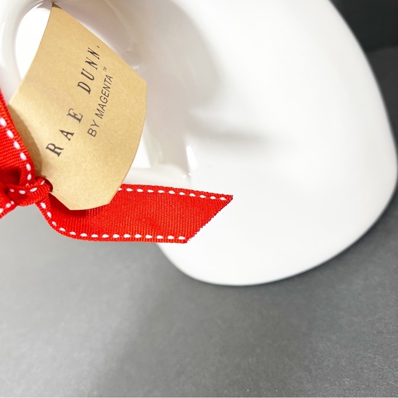 NWT RAE DUNN Magenta CHEER Watering can pitcher NWT New gift tag ribbon Holiday - Picture 8 of 8